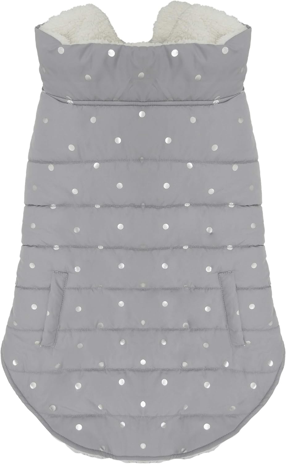 Rosewood Grey Metallic Spot Gilet for Dogs (Large - 52.5cm - 54cm)