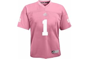 adidas NC State Wolfpack NCAA Pink Official Fashion Girls #1 Replica Football Jersey for Infant
