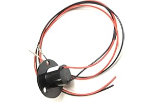 Taidacent 2 Wires 15A 20A 30A 40A 60A Slip Ring Collector Ring Rotary Electrical Contact (10A)