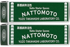 Japanese Natto Starter Spores (Nattomoto) - 3g (enough to make 30kg of natto) | 100% Organic Soybean Extract | Made in Japan | Yummy-Yamaguchi (Pack of 2, Natto)
