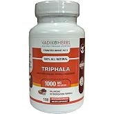 Vadik Herbs Triphala (Trifala) Powder Organic 100 Veg Capsules Immune System Support Supplements
