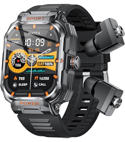 Amazon.com: ZJX Smart Watch with Earbuds for Men Women,1.52