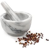 RSVP White Marble Mortar and Pestle