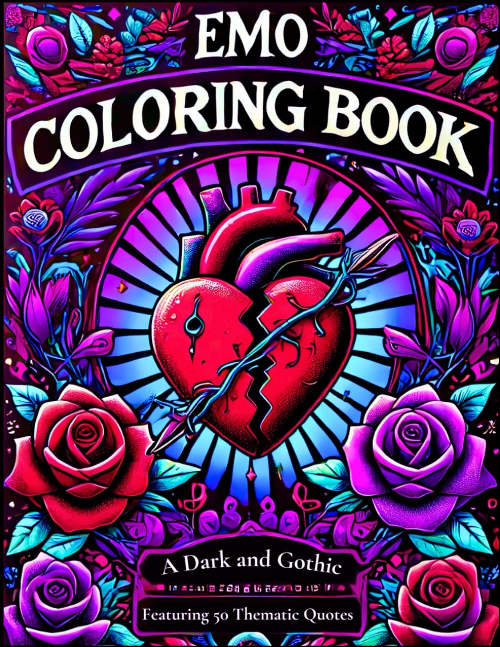 Emo Coloring Book: A Dark and Expressive Coloring