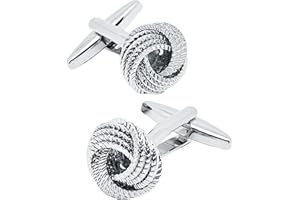 Jonwo Hollow Out Twist Knot Shape Men's Cufflinks In Gift Case Silver / 14K Gold Plated Cufflinks for Men Jewelry for Wedding Party Business Birthday Anniversary Dress