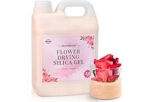 ABSORBKING Silica Gel Flower Drying – 3.6 LBS Silica Sand Flower Drying, Color Indicating Silica Sand for Drying Flowers, Flower Drying Silica for Wedding Decoration, Resin Mold, Graduation Ceremony