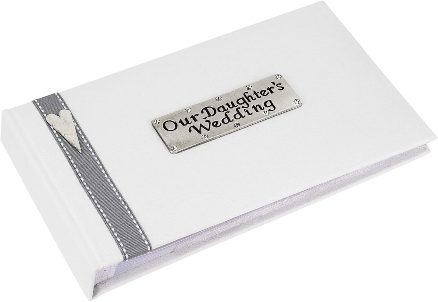 Our Daughter’s Wedding, Pocket sized photo album with Grey ribbon