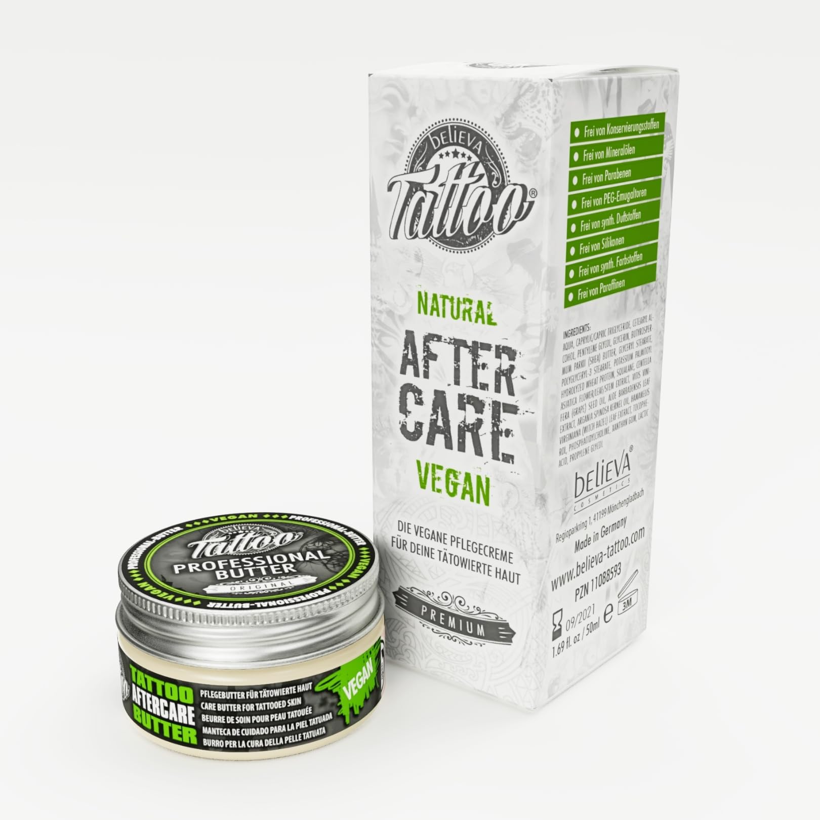 Believa Tattoo - Tattoo Care Set/Gift Set for Tattooed Skin - Small 2-Piece Bundle