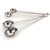 RSVP International Measuring Spoons, Long, Stainless Steel