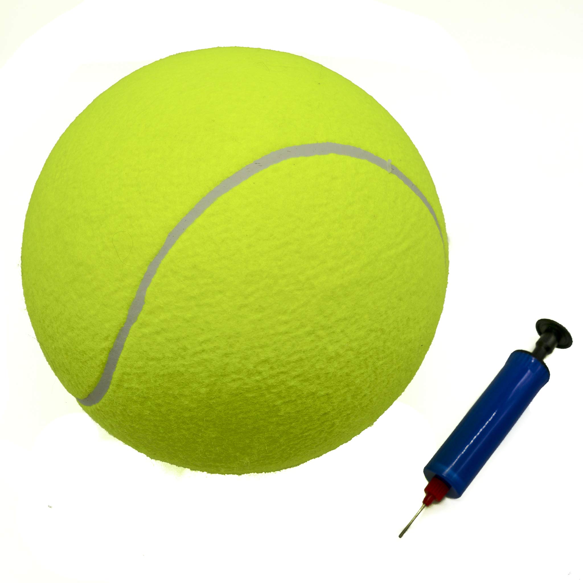 PROtastic Extra large tennis ball - with free ball pump - Great fun for you and your dog suitable for all breeds and sizes