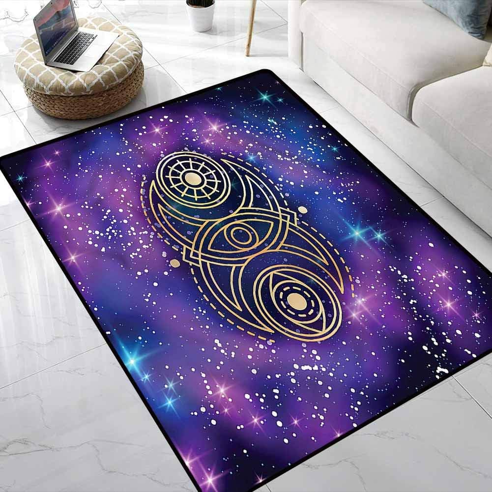 Carpet Sacred Geometry,Spiritual Icon Eye Extra Soft and Comfy Carpet for Bathroom, Kitchen, or Laundry Room 5 x 8 Feet