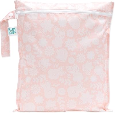Bumkins Waterproof Wet Bag Baby Travel Cloth Diapers Zippered Pouch