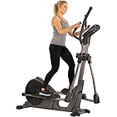 Sunny Health & Fitness Elliptical Cross Trainer Exercise Machine, Cardio Equipment for Home Gym with Pulse Sensor Grips, 24 Pre-Built Workouts, 16 Resistance Level Max 330Lbs, SunnyFit App Optional