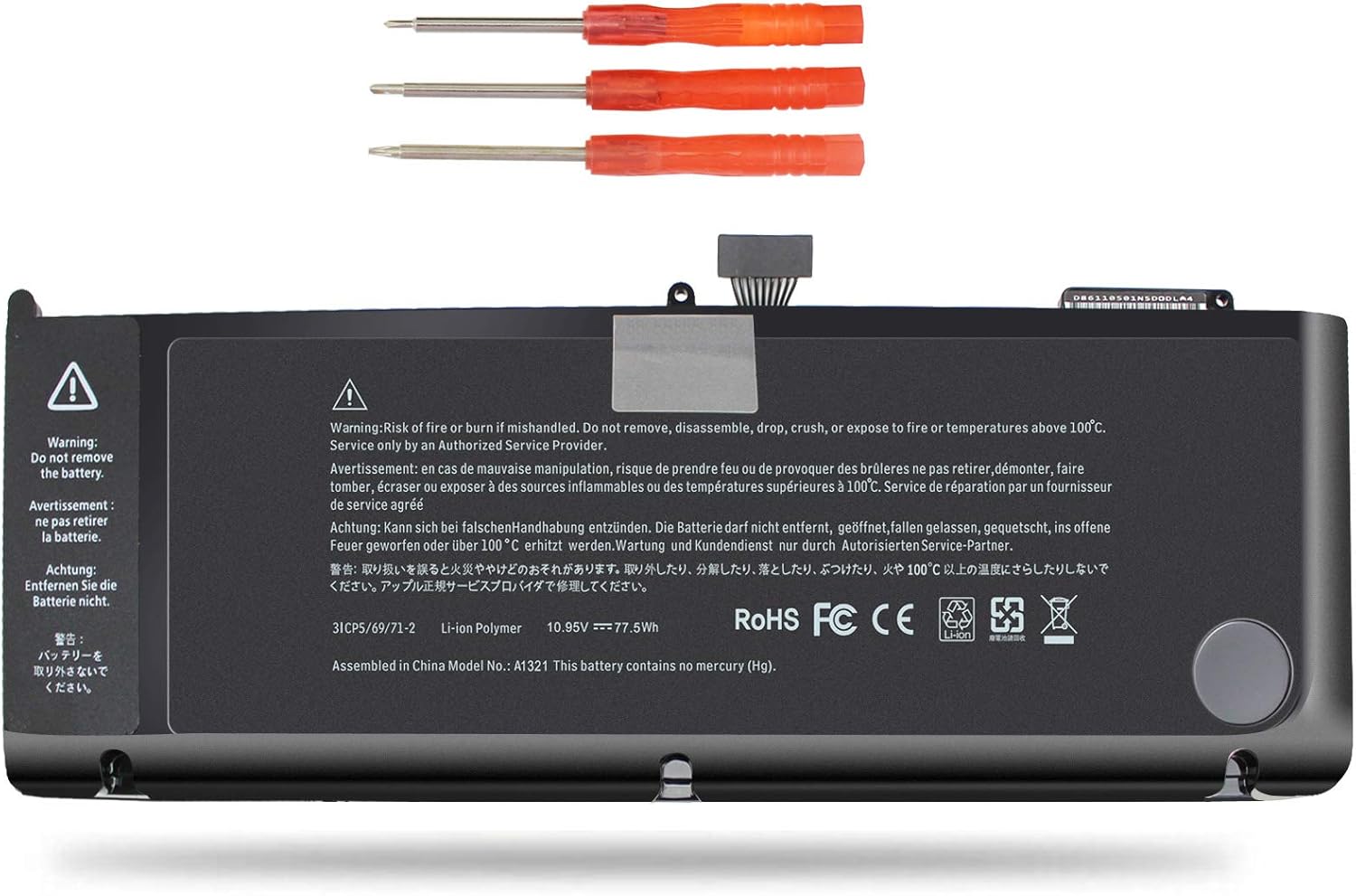 Vinpera 77.5WH A1321 Laptop Battery for MacBook Pro 15" inch A1286 Battery(Only for Mid 2009, Early/Late 2010),fits MB985LL/A MC118LL/A MC371LL/A MB986LL/A 661-5211