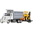 Wheel Master International Lonestar Dump Truck with Wheel Loader Play Toy Truck Vehicle for Kids, with Functions, Pre Built Semi, Realistic Look and Openable Doors Great Gift for Children
