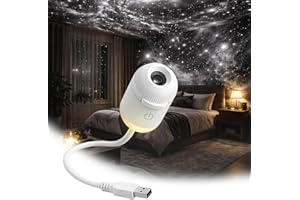 Multifunctional Portable Starry Sky Night Light Projector, with 12 Sliding Projection Films, Adjustable Brightness 360° Rotat