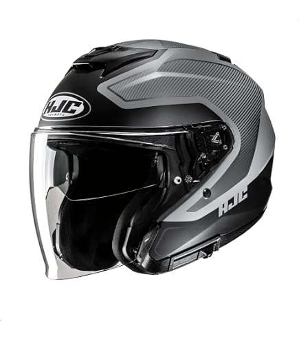 HJC i30 Solid Natural Motorcycle Helmet, DOT Approved (Semi Flat Titanium, Medium) : Automotive