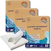 Travel Laundry Detergent Sheets Pack of 3 – Compact Laundry Sheets for Travel, Hand Wash or Machine Wash Detergent Strips for Sink Washing Clothes on Trips, Hotels & Cruises