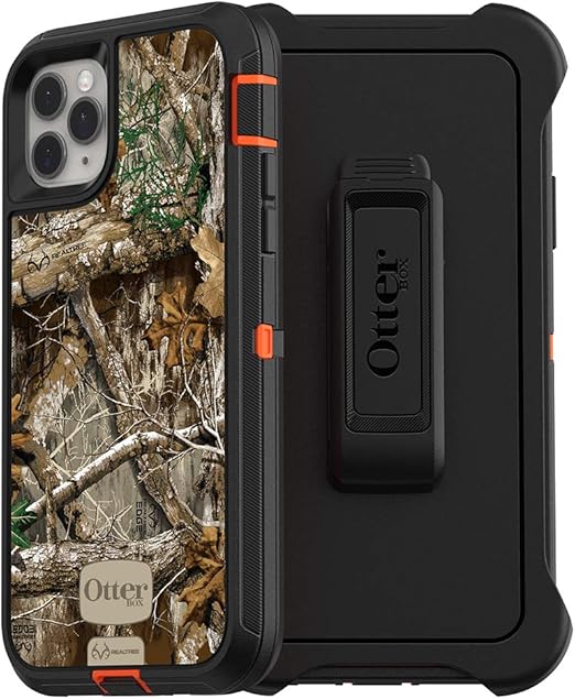 Amazon Com Otterbox Defender Series Screenless Edition Case For Iphone 11 Pro Max Realtree Edge Blaze Orange Black Rt Edge Graphic