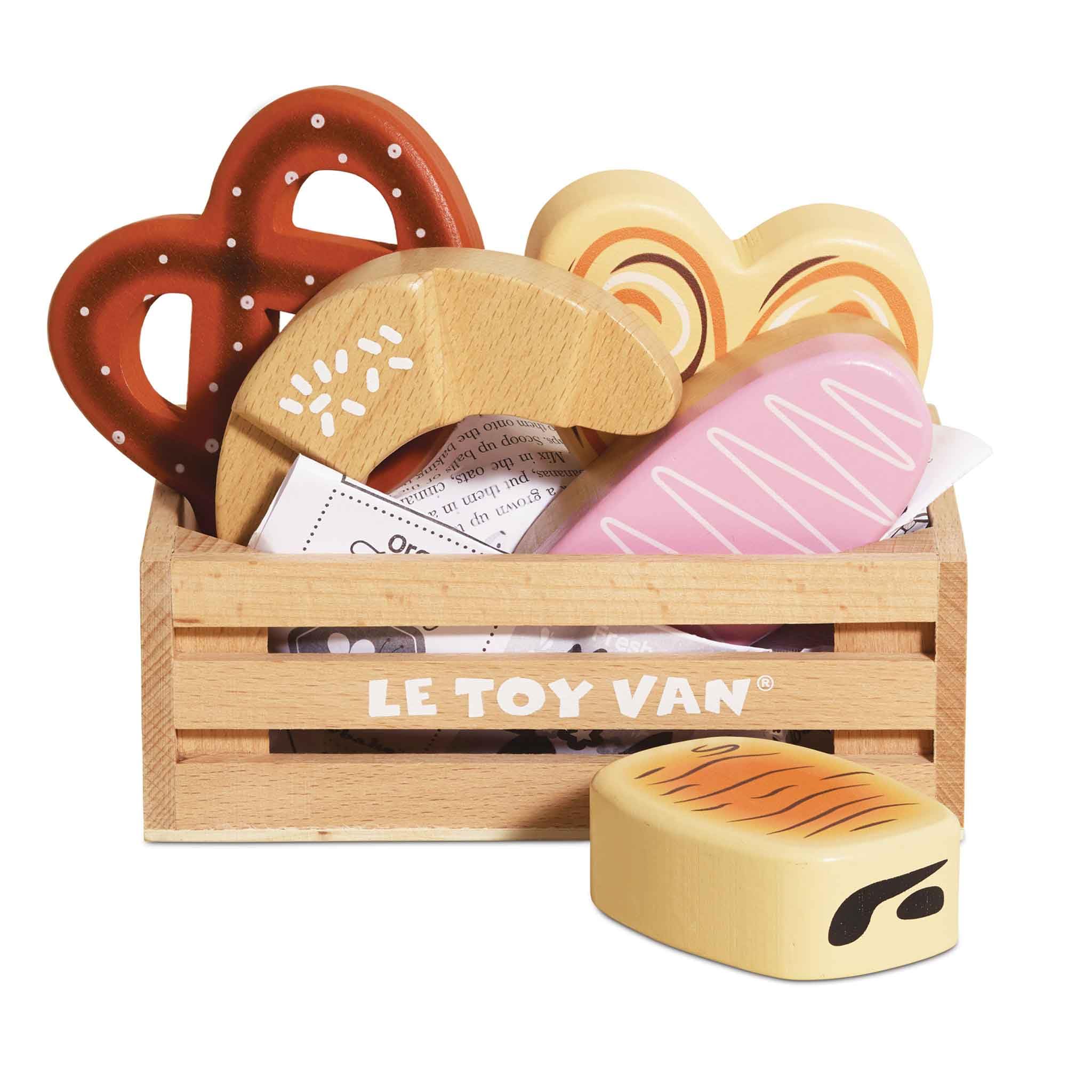 Le Toy Van Honeybake Wooden Bakers Basket Market Crate