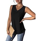 Zeagoo Women Eyelet Tank Tops Sleeveless Shirts V Neck Cute Summer Top Loose Fit Camisole S-XXL
