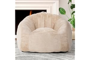 Giant Bean Bag Chair, Oversized BeanBag Couch for Adults, Large Bean Bag Sofa Chair with Filler, Shell-Shaped Floor Chair Sof