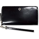 Tory Burch Womens 162753 Emerson Patent Zip Around Continental Wallet, Black