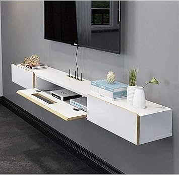 Met Love TV STAND FLOATING TV MEDIA CONSOLE CONSOLE Gabinete de pared