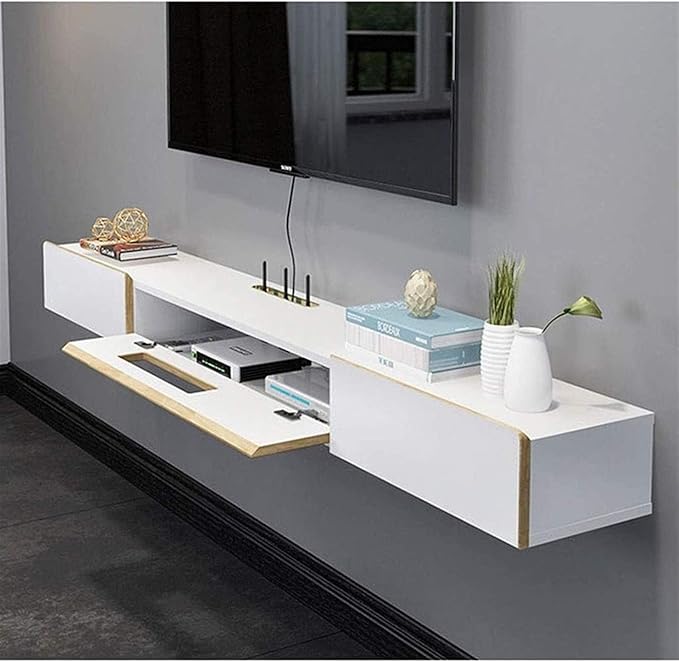 Met Love TV STAND FLOATING TV MEDIA CONSOLE CONSOLE Gabinete de pared
