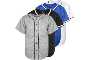 Phoneutrix Blank Plain Hip Hop Hipster Baseball Jersey Button Down Shirts Sports Uniforms Men Women Jersey