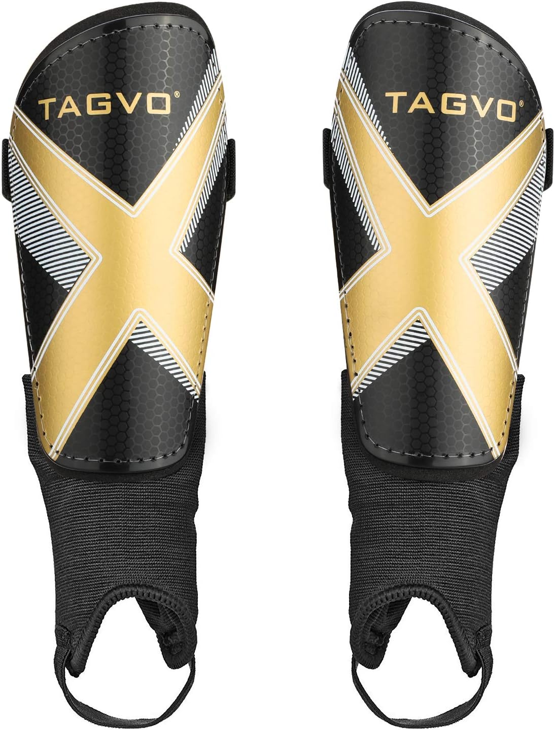 TAGVO Soccer Shin Guards, Kids Soccer Equipment with Ankle Sleeves Protection, Youth Sizes Child Soccer Shin Pads for Boys Girls : Sports & Outdoors