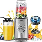 VEWIOR Smoothie Blender, Max 1500W Personal Blender Shakes and Smoothies 32 oz & 24 oz To-Go Cups, Countertop Portable Blende