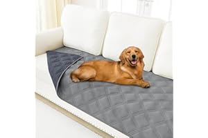 smiry Waterproof Dog Bed Cover Blanket, Soft Reversible Pet Blanket, Washable Leakproof Cats Dogs Couch Cover for Sofa, Couch