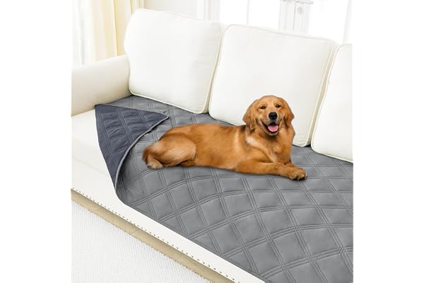 smiry Waterproof Dog Bed Cover Blanket, Soft Reversible Pet Blanket, Washable Leakproof Cats Dogs Couch Cover for Sofa, Couch
