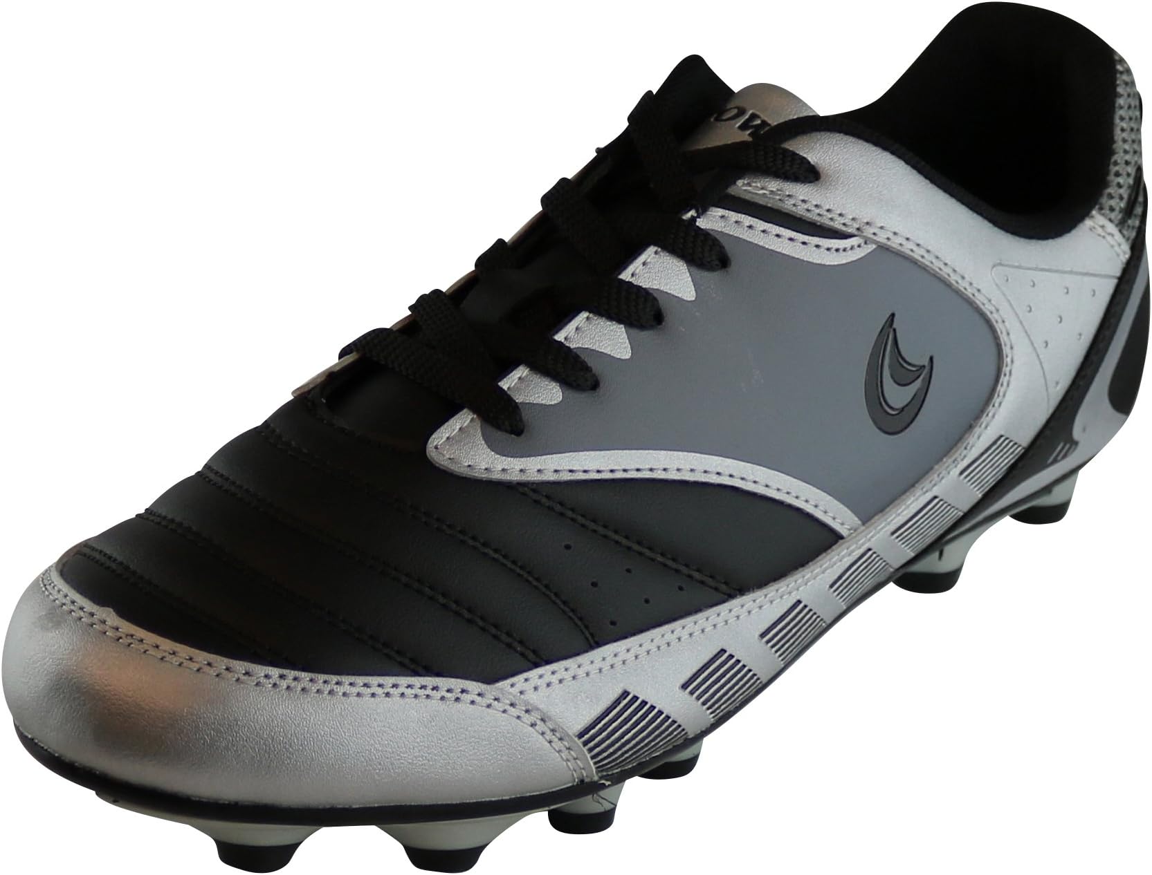 Cambridge Select Men's Lace-up Cleats Soccer Shoe,10 D(M) US,Black/Silver