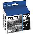 EPSON 220 DURABrite Ultra Ink Standard Capacity Black Dual Cartridge Pack (T220120-D2) Works with WorkForce WF-2630, WF-2650, WF-2660, WF-2750, WF-2760, Expression XP-320, XP-420, XP-424