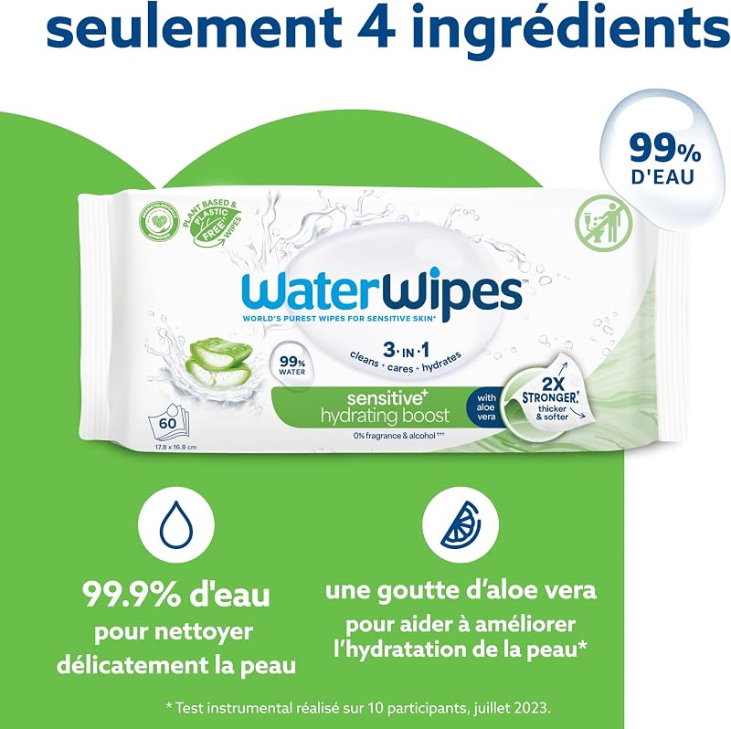 Peau Sensible+ Lingettes Hydratation Intense, 1 Paquet