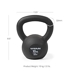 Titan Fitness 10 KG Cast Iron Kettlebell, Single