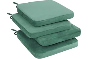 mudilun Chair Cushions for Dining Chairs 16 * 16inch Kitchen Chair Pads with Ties and Non-Slip Bottom Easy to Clean Indoor Dining Backing Seat Cushions Set of 4