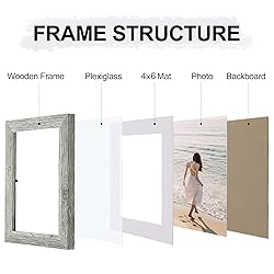Vittanly 5x7 Picture Frame for Wall, Display 4x6