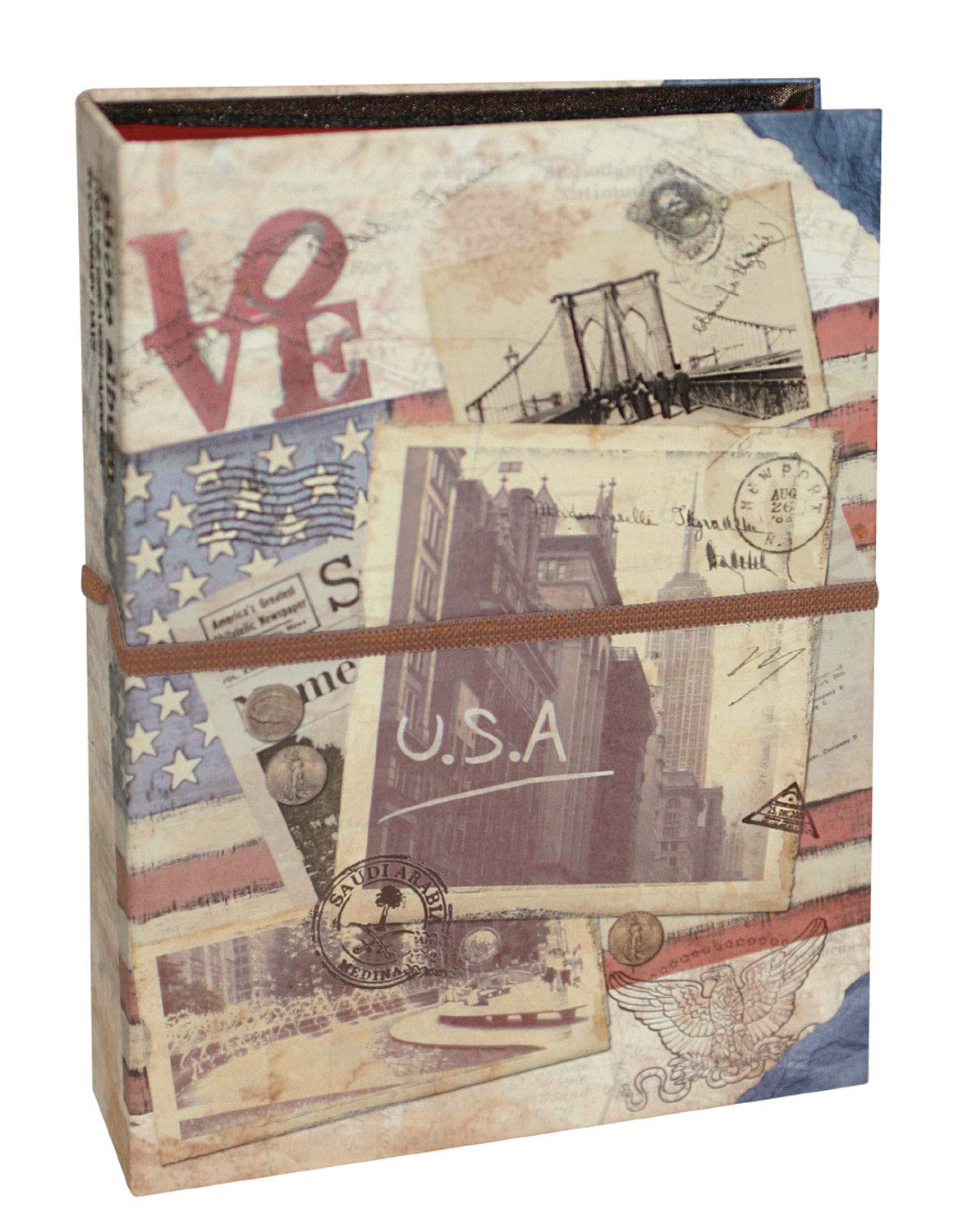 USA Leporello Style DIY Photo Album with Stickers and Photo Corners