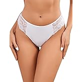 VORHELOVE Lace Thongs Sexy Lingerie Panties Strappy Cheeky Underwear Plus Size Tangas Bikini Brief for Curvy Women