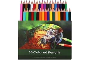 36 Colored Pencils，Quality Coloring Pencils for Adult Coloring Artists Professionals and Colorists, Soft Core, Sketching Draw