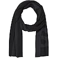 BOSS womens Bold Vertical Logo Cotton Mix Scarf