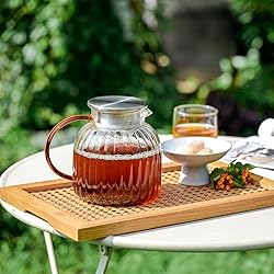Wlasss Glass Teapot,Stovetop Safe,46.8 oz/1385 ml