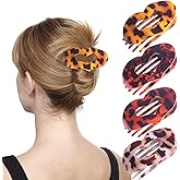 Flat Hair Clips for Women,Flat Claw Clips Lay Down Clips for Hair French Duck Billed Strong Hold Jaw Claw for Thick Thin Hair 4 Pcs