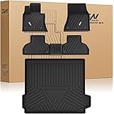 3W BMW X5 Floor Mats & Cargo Liner Fit for BMW X5 2014 2015 2016 2017 2018, TPE All-Weather Custom Fit Full Set Harmless Heavy Duty Floor Liner and Trunk Mat Car Accessories