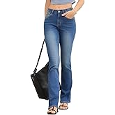 SQIQY Stretchy Bootcut Jeans for Women High Waisted Jeans for Women with Pockets (Regular)
