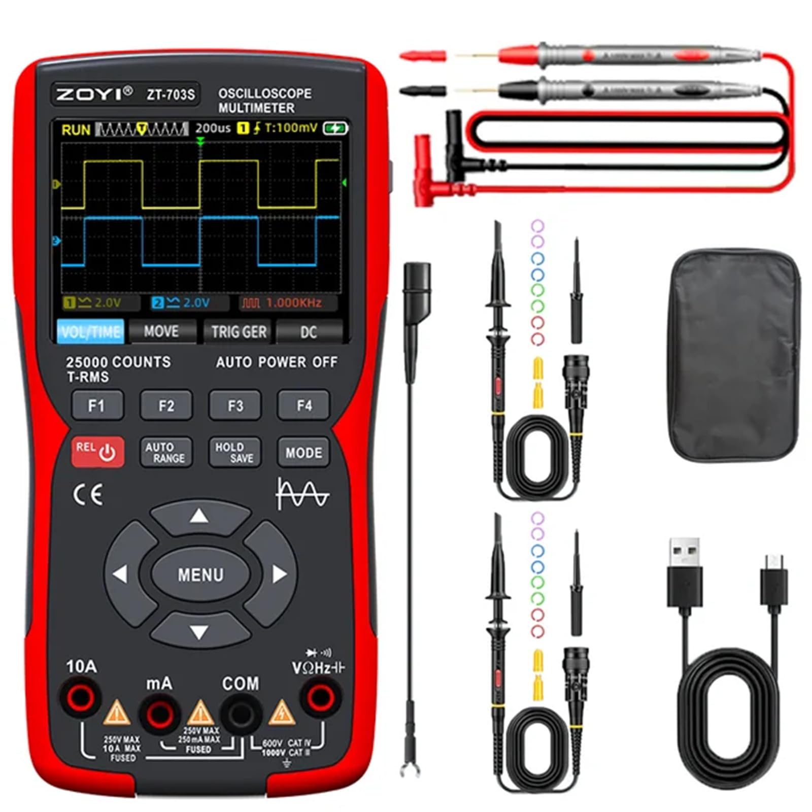 Mua 703S 3-in-1 Handheld Oscilloscope Multimeter DDS Generator, Dual ...