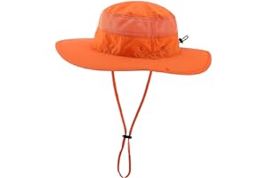 Connectyle Wide Brim Sun Hat for Men Breathable Cowboy Boonie Hat UPF 50+ Sun Protection Bucket Hat for Fishing Hiking